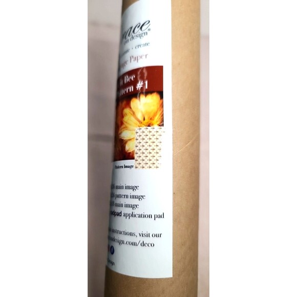 NEW Large Decoupage Paper "Let It Bee" Bee Pattern RETIRED - Picture 2 of 5